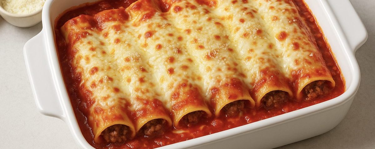 Cannellonis au bœuf express gratinés