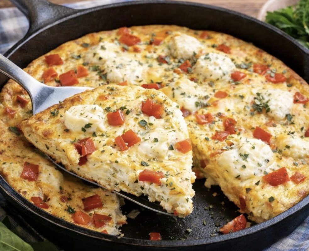 Omelette au four au poivron et Boursin