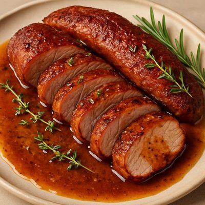 Filets de porc à la moutarde, au paprika fumé et au miel