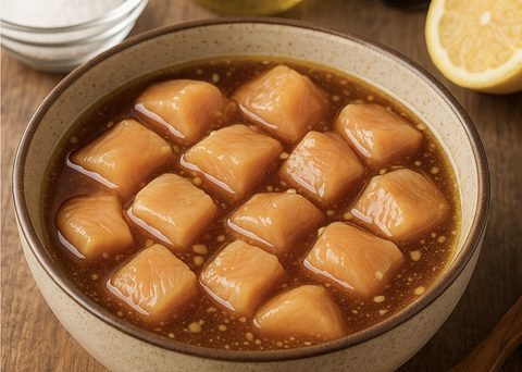 Marinade sucrée pour poulet dans un bol