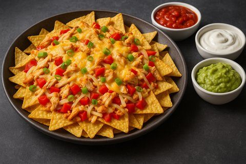 Nachos au poulet gratiné
