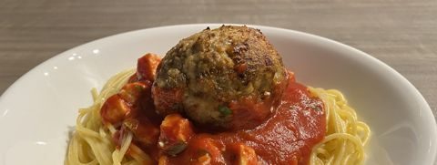 Spaghettis à la boulette géante