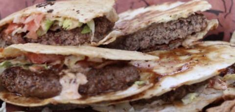 Tacos smash burger sur BBQ