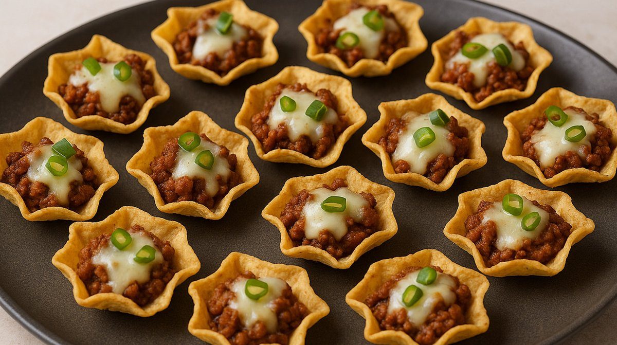 Tostitos Scoops garnis de bœuf et mozzarella gratinée